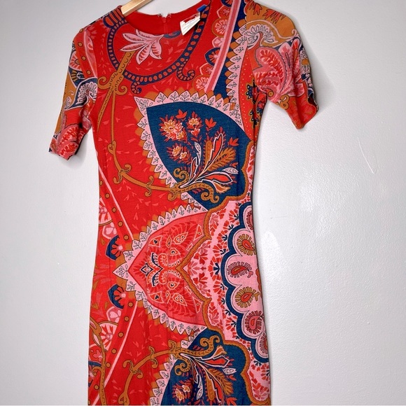 Farm Rio Giannina Knit Midi Dress by Anthropology Size XS - Picture 3 of 12